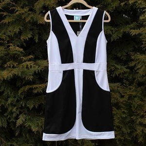 VFish Stylish V-Neck Colorblock Dress  NWT